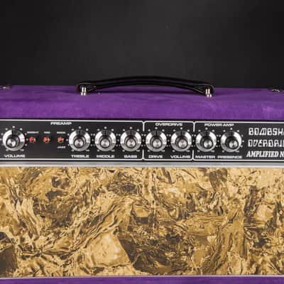 Amplified Nation Bombshell Overdrive 50w Head/1x12 Speaker Cab - Purple Suede & Liquid Gold Leaf #194 image 3