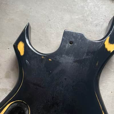 Fly Top Black Warlock Style Guitar Body image 3