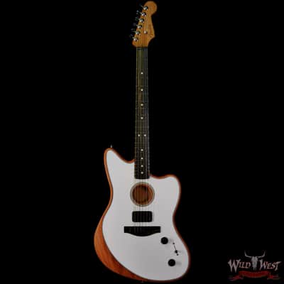 Fender American Acoustasonic Jazzmaster Ebony Fingerboard Arctic White image 3