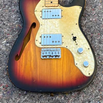 Fender Telecaster Thinline 1972 - Sunburst - Maple fingerboard image 2