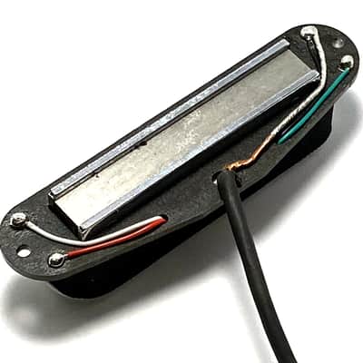 Dragonfire AR5 Strat Sized Humbucker, 1 Qty Position Interchangeable AlNiCo V 4-Wire Rail Pickup ~ Black with Black Rails image 5