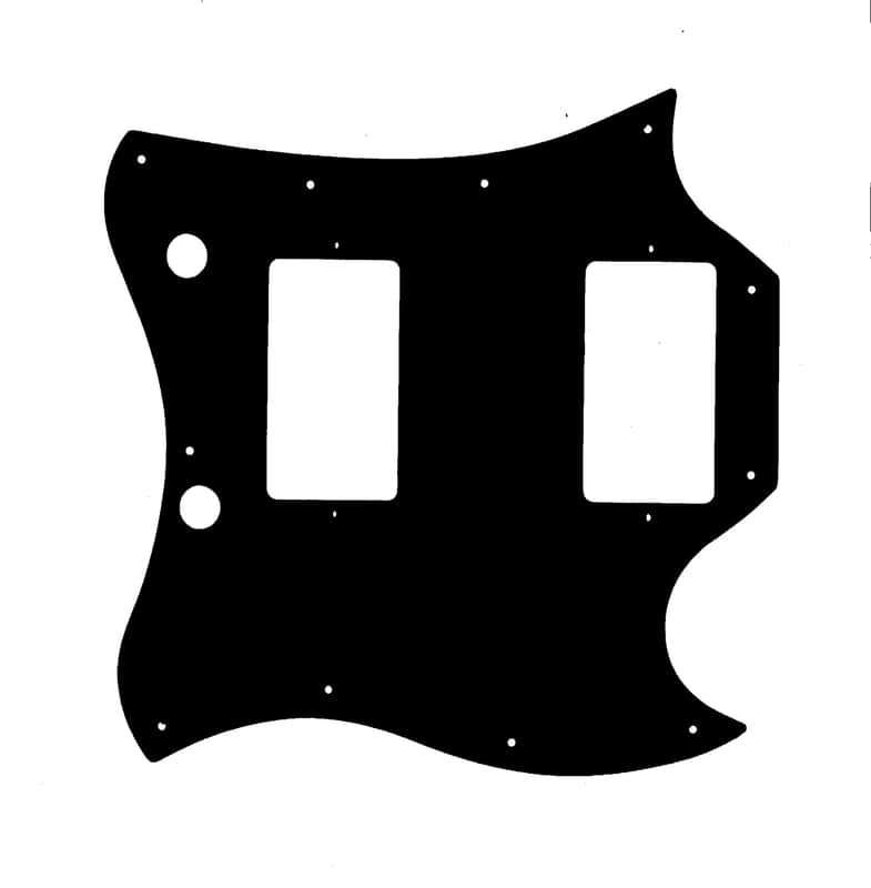 Custom Pickguard For 2008 - 2019 Made in China Epiphone '66 G-400 - Black/White/Black .090" image 1