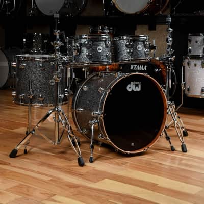 DW Drums - Drum Workshop Maple/Mahogany - Black Galaxy -Custom Made Shell Layup Dimensions! image 1