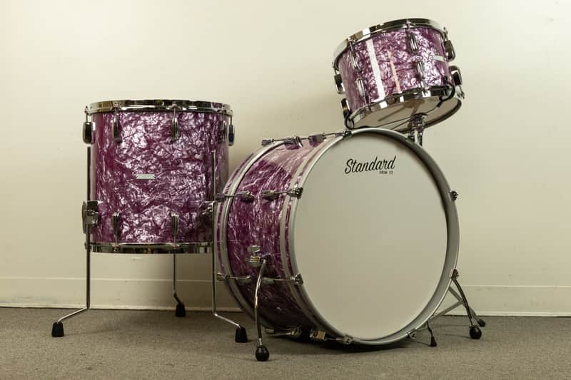 Standard Drum Co. "Super 66" Pomegranate Pearl Drum Set image 1