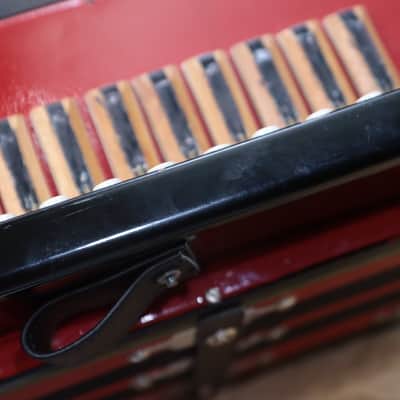 Gagné & Frère 2-Bass 10-Treble Button "D" Red & Black Diatonic Accordion w/Case image 17