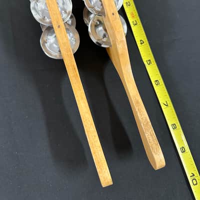 Hand Jingles, Jingle Sticks, Hatheli, Nickel, Quad Row, 9" - MINT image 8