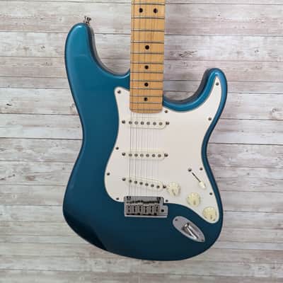Used 1995 Fender American Standard Stratocaster with Matching Headstock, Maple Fretboard Ocean Turquoise image 1