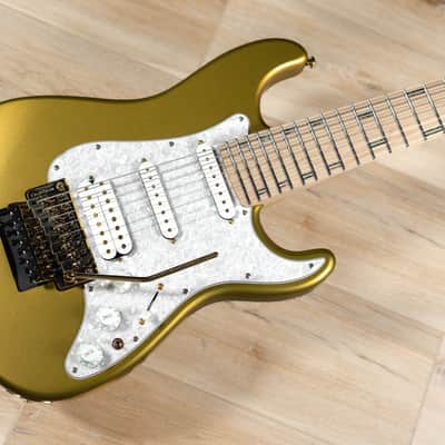 ESP LTD JRV-8 Javier Reyes 8-String Guitar w/ Case – Metallic Gold image 9