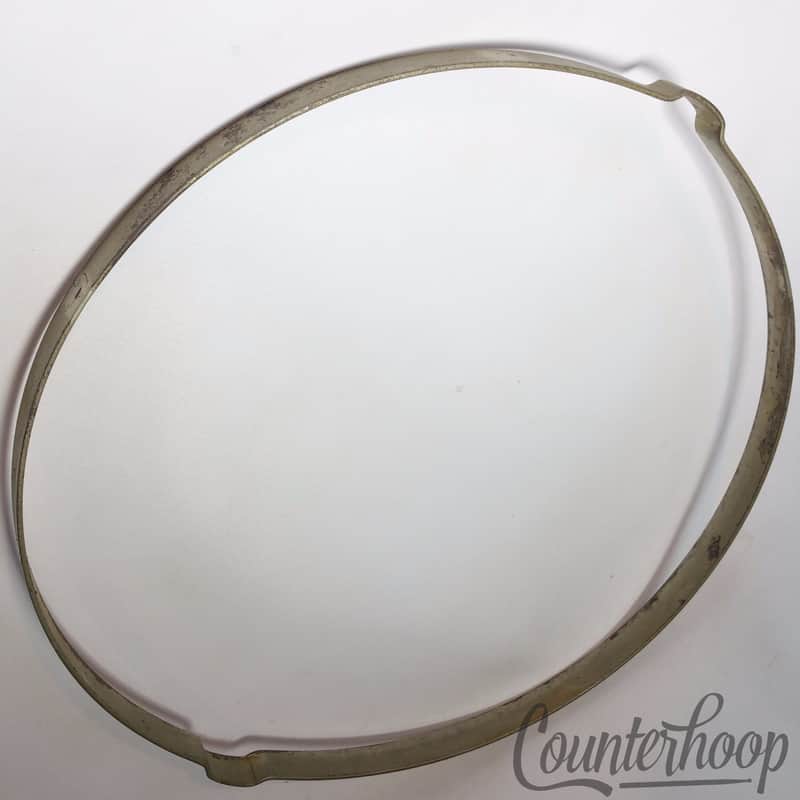 *Ludwig&Ludwig 14" Snare-Side Resonant Drum Rim/Hoop Nickel Vintage 20s Chopper* - Mint / 15/55/35/59 image 1