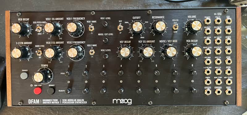Moog DFAM Drummer From Another Mother Semi-Modular Analog Percussion Synthesizer 2018 - Present - Black/Wood image 1