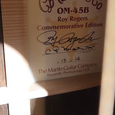 Martin 2006 OM-45B Roy Rogers Commemorative Edition Brazilian Rosewood Natural w/ OHSC - Serial #13 of 14, SUPER RARE FIND!! image 7