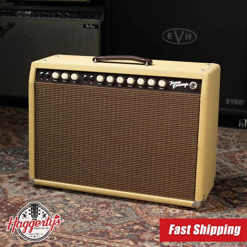 Tone Pump Custom Guitar Amplifier with Weber DT-12 Speaker -Tweed - Used image 1