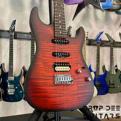 Schecter USA Custom Shop Sunset Custom-II HSS Electric Guitar w/ Case-Tiger Eye Satin image 3