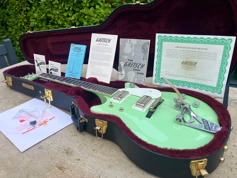 ✮ULTRA RARE✮'15 Gretsch G-6134 Double Cut PENGUIN Ltd ✮BROADWAY JADE✮1 of 25✮Jet image 1