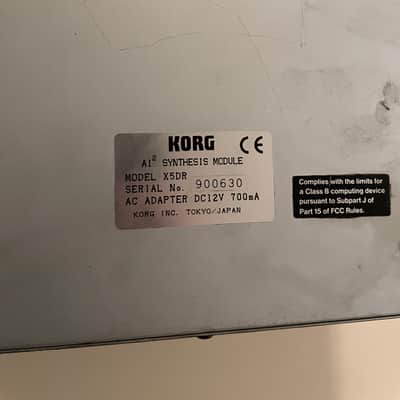 Korg X5DR 1990s Vintage Synth Rack Module (with Power Cord) image 6