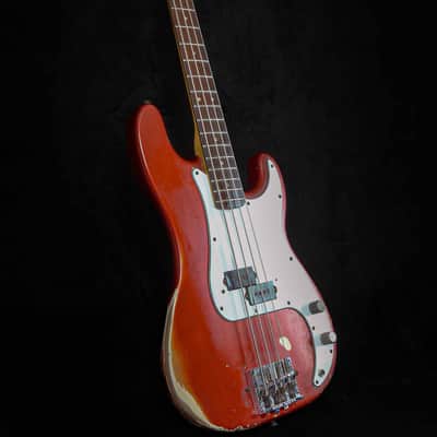 Fender Precision Bass with Rosewood Fretboard 1966 Candy Apple Red image 9