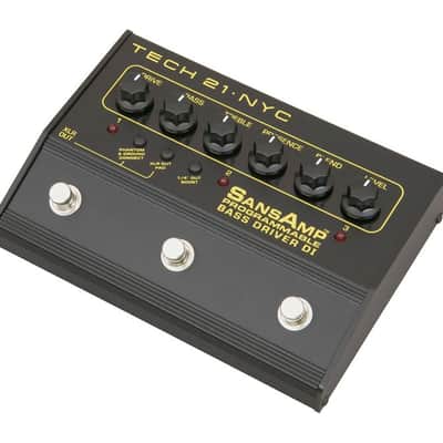 Tech 21 SansAmp Programmable Bass Driver DI Pre-Amp Pedal - Open Box image 6