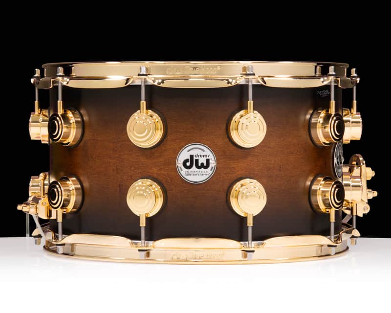 DW Collector's Maple SSC Maple 8x14 Snare Drum - Honey to Ebony SS Burst image 1