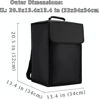 Cajon Box Drum Bag with Carry Handle and Shoulder Straps, Waterproof Padded Backpack For Drum Accessories, Thick and Portable Travel Drummers Carry Bag (Black, XL: 20.5x13.4x13.4 in) image 2