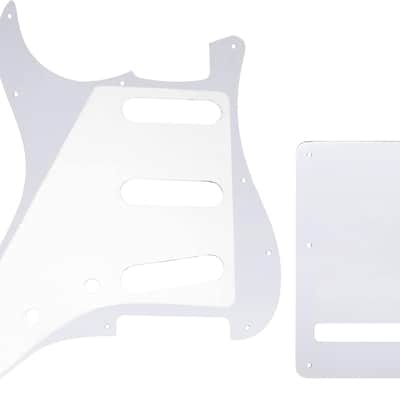 SSS 11 Holes Strat Electric Guitar Pickguard and BackPlate Set for Fender US/Mexico Made Standard Stratocaster Modern Style Electric Guitar Parts,4Ply Red Tortoise image 3