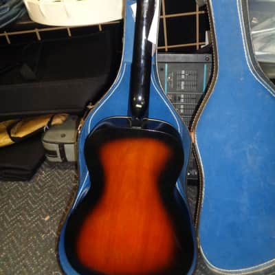 vintage Harmony Stella H+-6130 acoustic guitar with chipboard case image 6