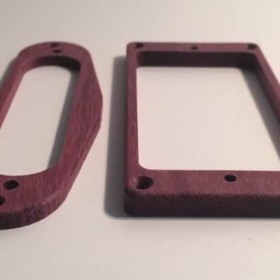 Guilford Purpleheart Flat H/S Humbucker Strat Pickup Ring Set-USA image 3