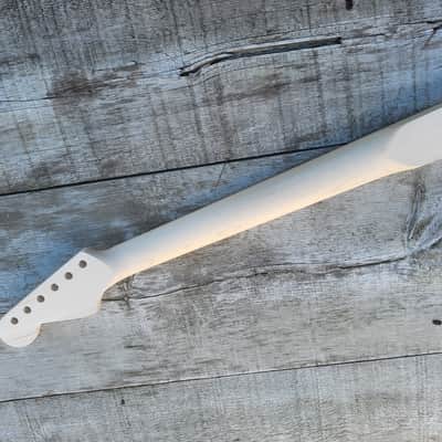 21 fret classic ST Guitar Neck Replacement, Steel Frets, bone nut image 6