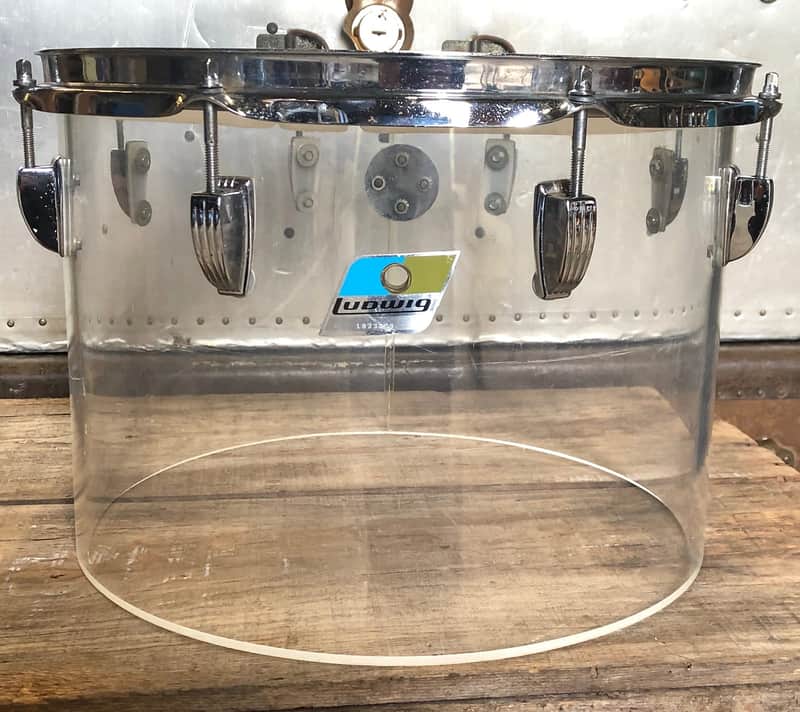 1970s Ludwig Vistalite 10x14" Concert Tom with Single-Color Finish image 1