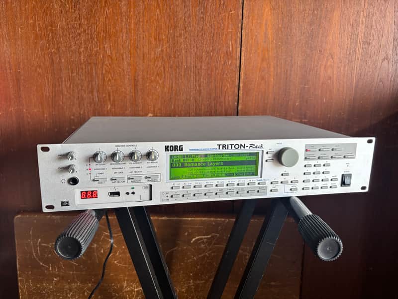 Korg Triton Rack Synthesizer/Sampler Workstation Ver 1.5.3 w/ FULL SIMM power supply image 1