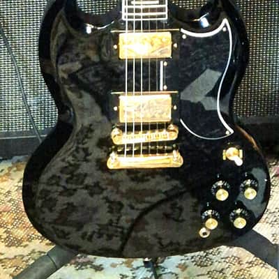 Epiphone SG Custom 2024 - Ebony - 490R & 498T - Mustard image 2