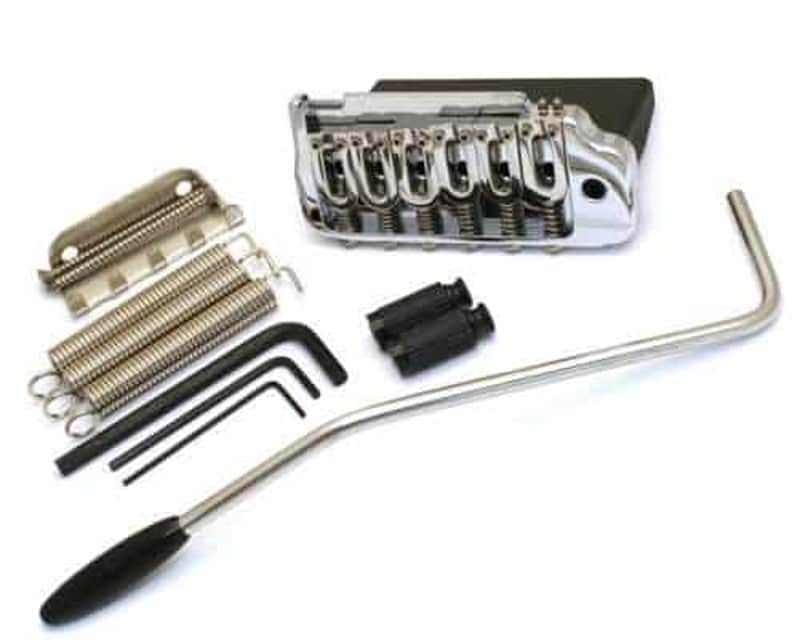 Hipshot 42100V 6 String Contour Tremolo Guitar Bridge - Chrome---chrome image 1