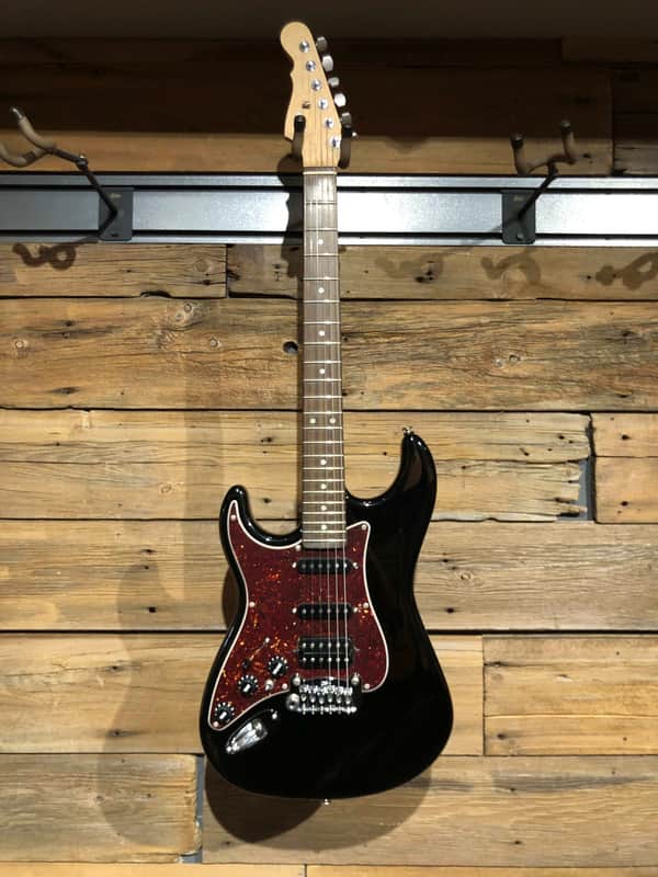 G&L Fullerton Deluxe Legacy HSS Left-Handed with Rosewood Fretboard - Black image 1