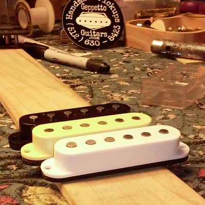 Geppetto Guitars Tiger Shark Pickup Set New With White, Cream Or Black Covers image 3