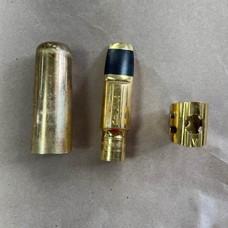 Used Otto Link Super ToneMaster 9* Metal Eb Alto Sax Saxophone Mouthpiece with Cap & Ligature Made in the USA image 1