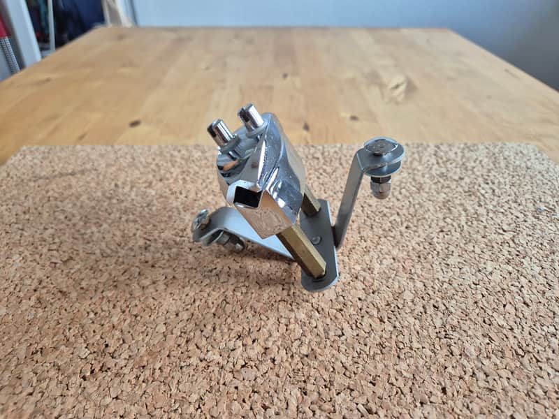 Sonor Phonic Bassdrum Cymbal arm mount bracket prism ~1980 - Chrome image 1