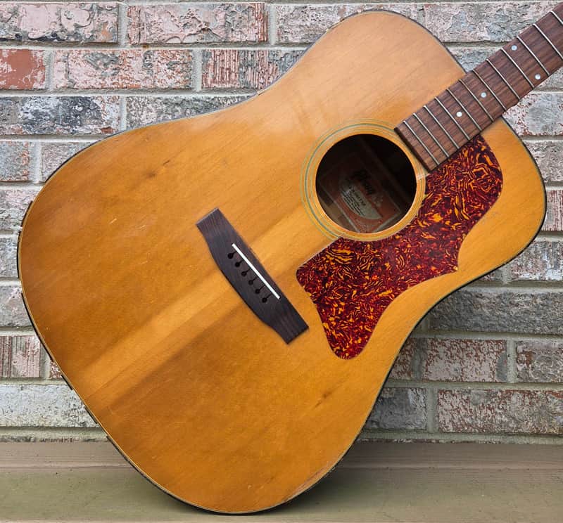 Vintage 1970's Gibson J-50 Deluxe Acoustic Guitar Project w/ Softshell Case!