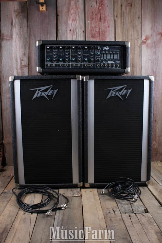 Peavey XR400 PA System with 2 Peavey 112 PT PA Speakers Vintage Mixing Amp image 1