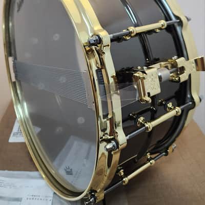 Ludwig *Pre-Order* LB417BT *Custom* 6.5x14" "Brass On Brass" Black Beauty 10-Lug Snare Drum | Made in the USA | NEW | Special Order | Authorized Dealer image 6