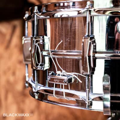 Ludwig Supraphonic - Vintage 6.5x14" 10-Lug - Pointed Blue Olive Badge - Bonham Snare image 10