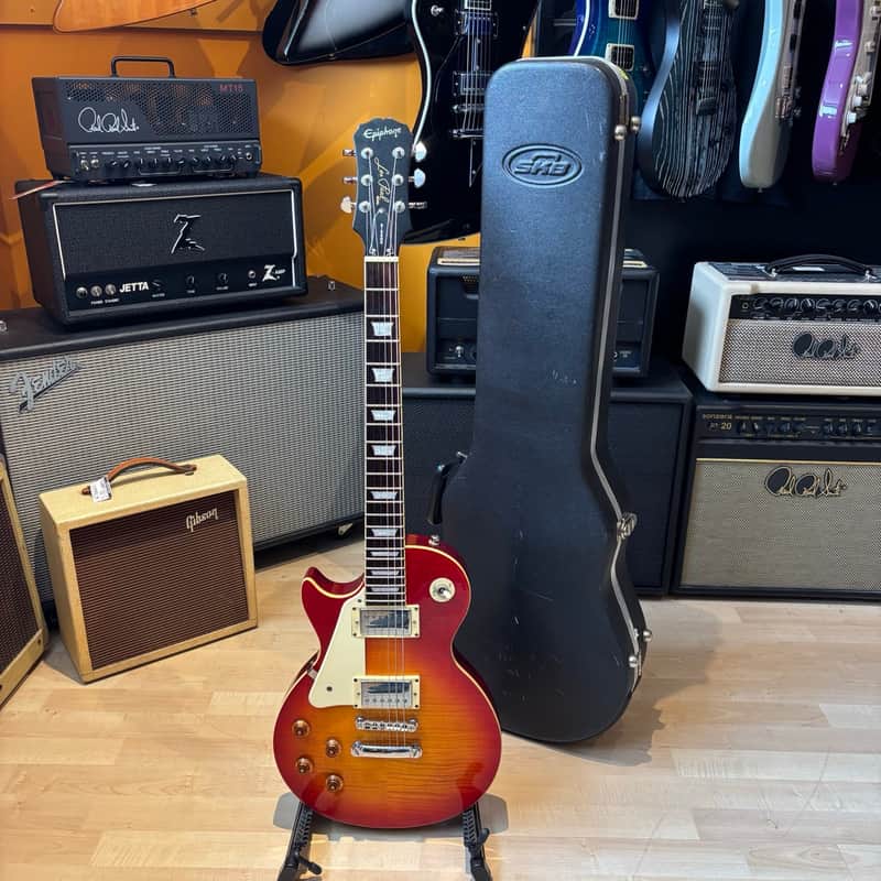 Epiphone Epiphone - LEFTY Les Paul 60's Standard Cherry Sunburst w/ HD Shell Case (2004) - USED