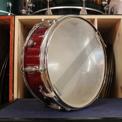 Slingerland 1960s 5.5x14 Deluxe Student Model Snare Drum in Sparkling Red Pearl image 5