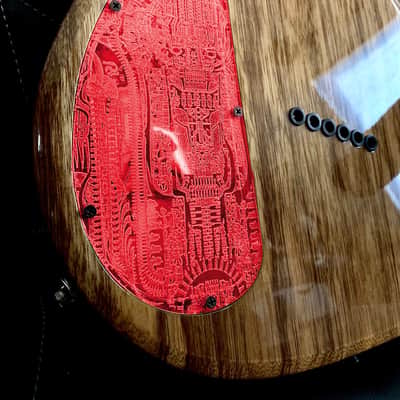 Forbidden Engravings Kiesel Cavity Cover Backplate - Giger FLOURESCENT RED Edition image 1