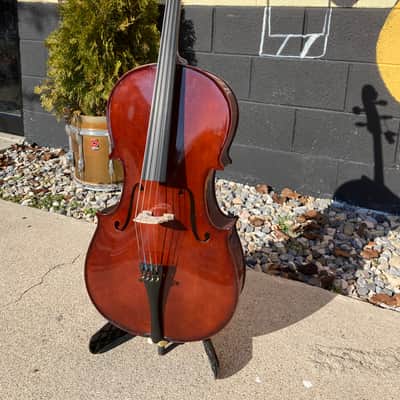 Palatino VC-450 Allegro Solid Hand-Carved Spruce Top, 1/4 Size Cello w/ Gigbag & Bow image 1