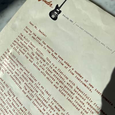 Early 1960’s Regal Fender Sales Inc Dealer Letter and Brochures Catalogs Case Candy Vintage Pre CBS Rare 1960’s image 2