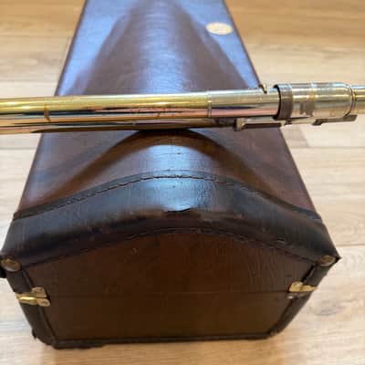 Bach 42BO Stradivarius Series Tenor Trombone with Open Wrap F Attachment, Standard Rotor Valve 1990s - Clear Lacquered Brass image 19