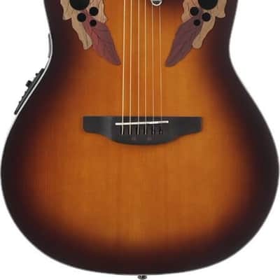 Ovation Celebrity CE48 Elite Grand Auditorium Acoustic-Electric Guitar, Solid Spruce Top, Sunburst image 2