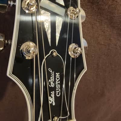 Gibson Les Paul Custom 5 of 5 2021 Vintage Holiday Green / Red Metal Flake image 12