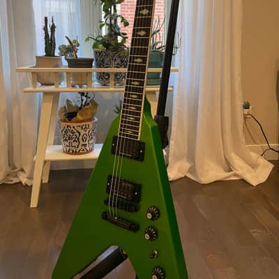 Gibson Dave Mustaine Flying V EXP Rust In Peace Electric Guitar 2022 Alien Tech Green image 5