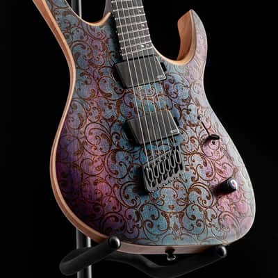 Mayones Duvell Elite VF EMG 6 Transparent Custom Floral image 4