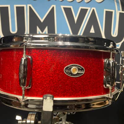 Slingerland - 5.5x14" No. 140 Student Model Snare Drum 1969–1971 - Red Sparkle Pearl image 4